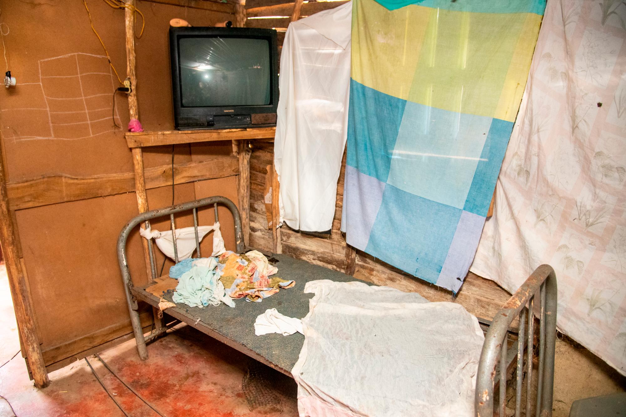 Casita donde vivía Berkis Brazoban  con sus dos hijos.