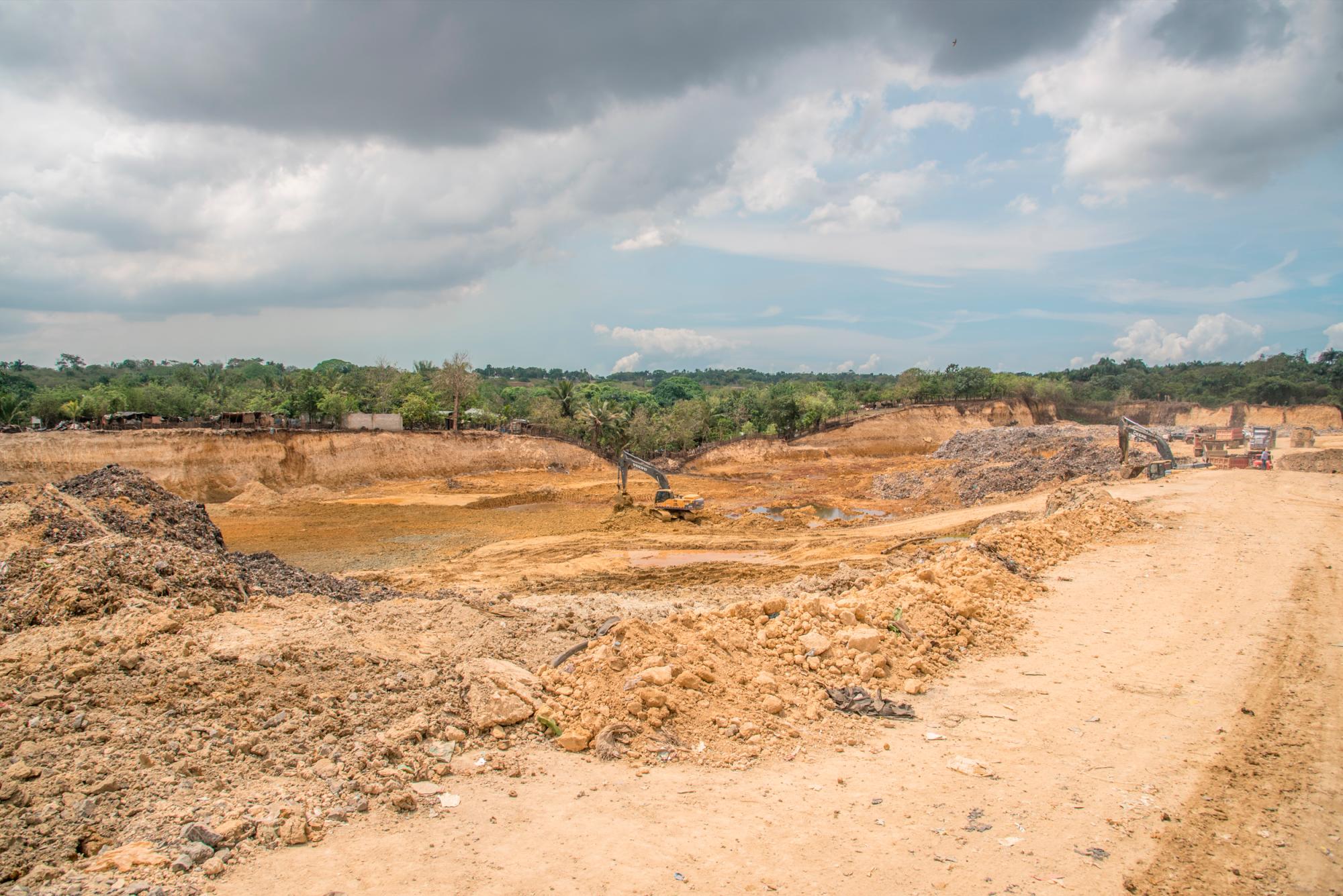 En este lugar se construirá la celda sanitaria para el depósito de residuos.