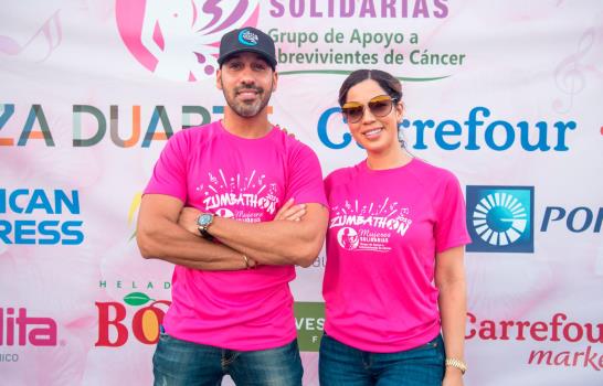 Plaza Duarte y Carrefour realizan Zumbathon por el cáncer de mama