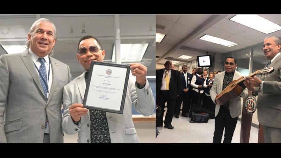 Consulado en Nueva York reconoce a Joe Veras por sus aportes a la cultura nacional