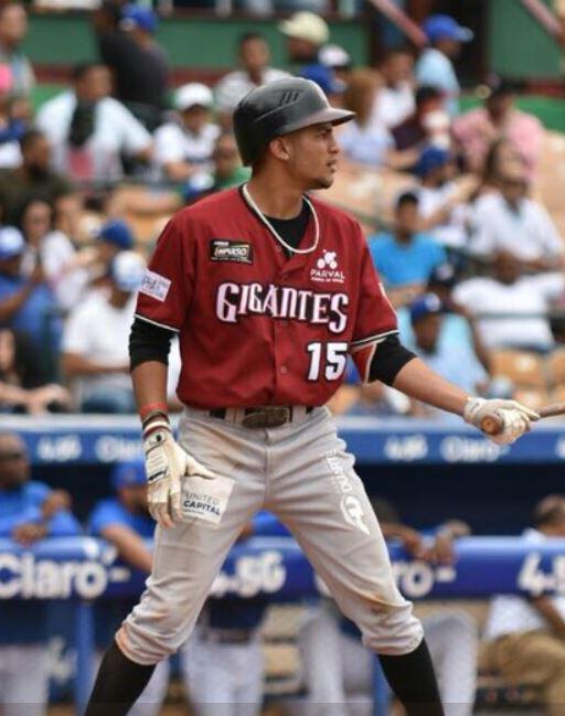 José Sirí, de los Gigantes del Cibao, conectó seis jonrones y empujó 24 carreras en la vuelta regular de la pelota invernal (DL/Archivo)