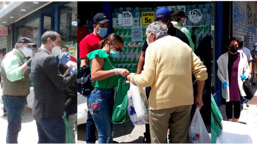 Jóvenes dominicanos se unen para distribuir comida en el Alto Manhattan Jóvenes dominicanos se unen para distribuir comida en el Alto Manhattan