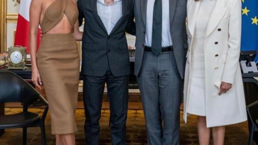 Justin Bieber y su esposa Hailey se reúnen con el presidente de Francia Justin Bieber y su esposa Hailey se reúnen con el presidente de Francia