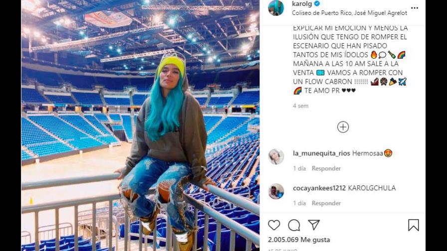 Karol G está en la playa y, cómo siempre, sacude las redes