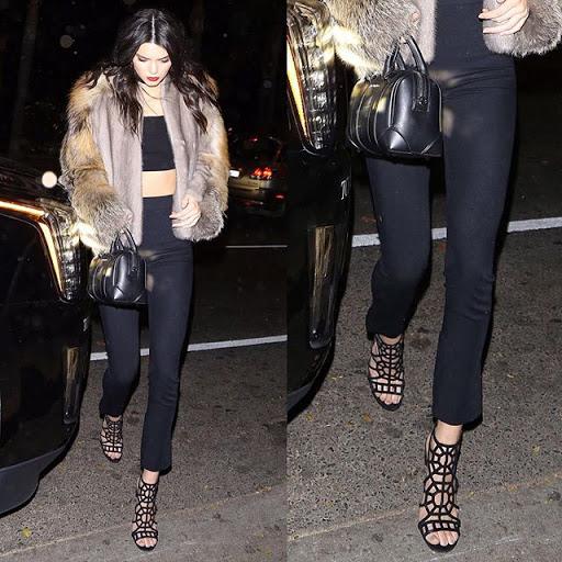 Kendall Jenner es otra celebridad que utilizó zapatos de la prestigiosa marca de Sergio Rossi.