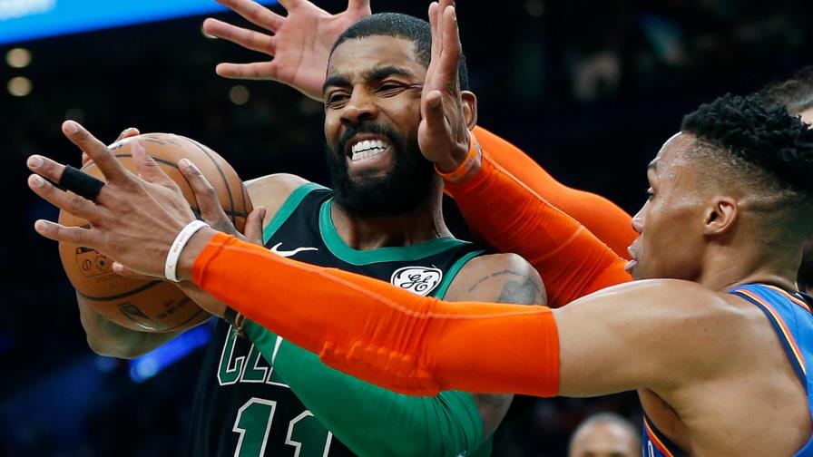Irving encesta 30 puntos y los Celtics superan 134-129 al Thunder