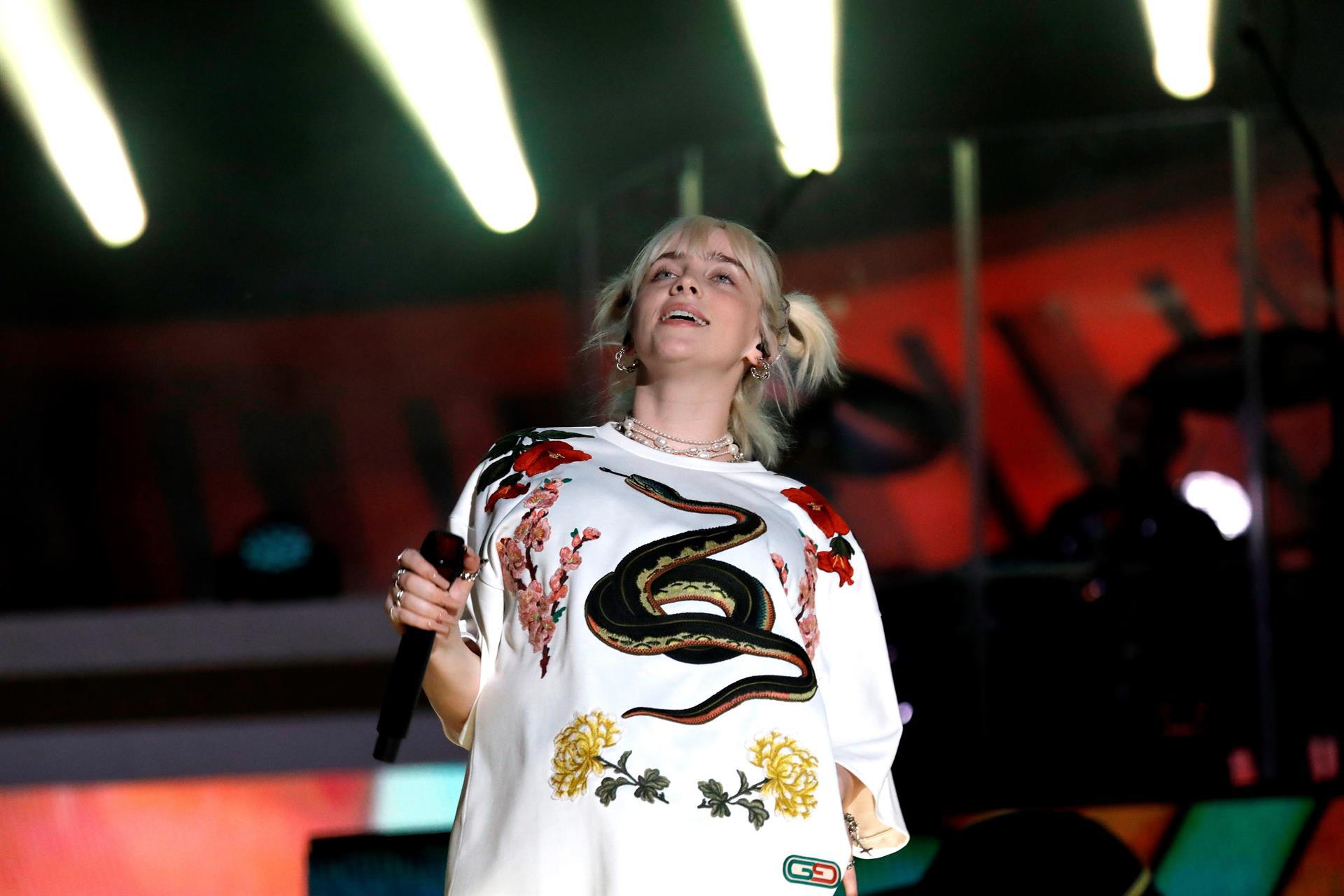 La cantante estadounidense Billie Eilish