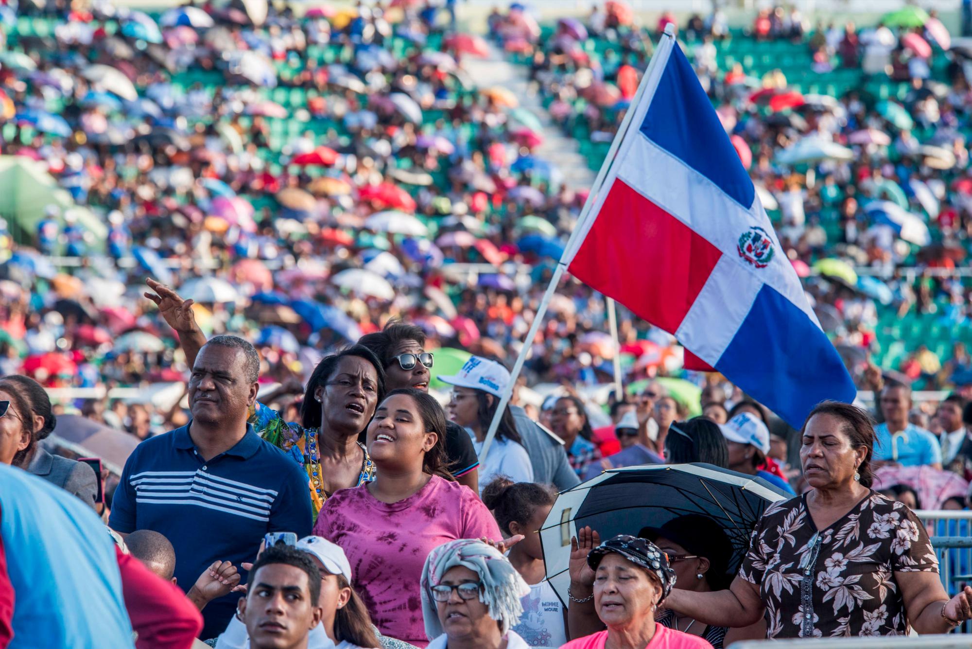 Los evangélicos llenaron el Estadio Olímpico.