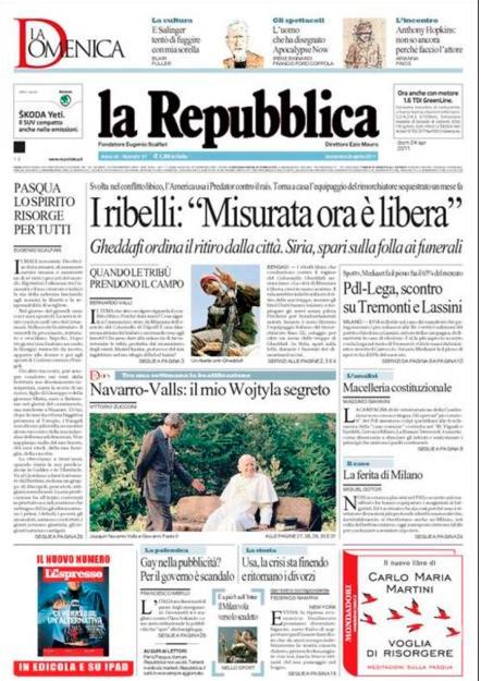 Familia Agnelli comprará el grupo editorial de La Repubblica y La Stampa