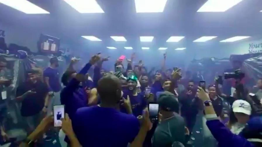 Video. Así celebran los Tigres del Licey su pase a la final