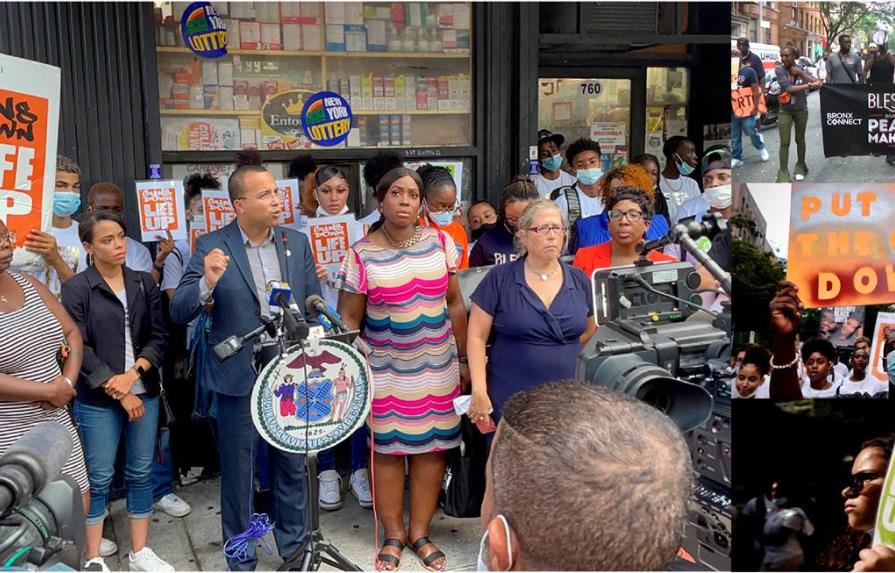 Líderes dominicanos encabezan masiva marcha contra la violencia armada en El Bronx 