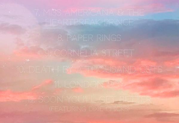 Taylor Swift compartió el tracklist del álbum ‘Lover’ una semana antes de su lanzamiento mundial. 