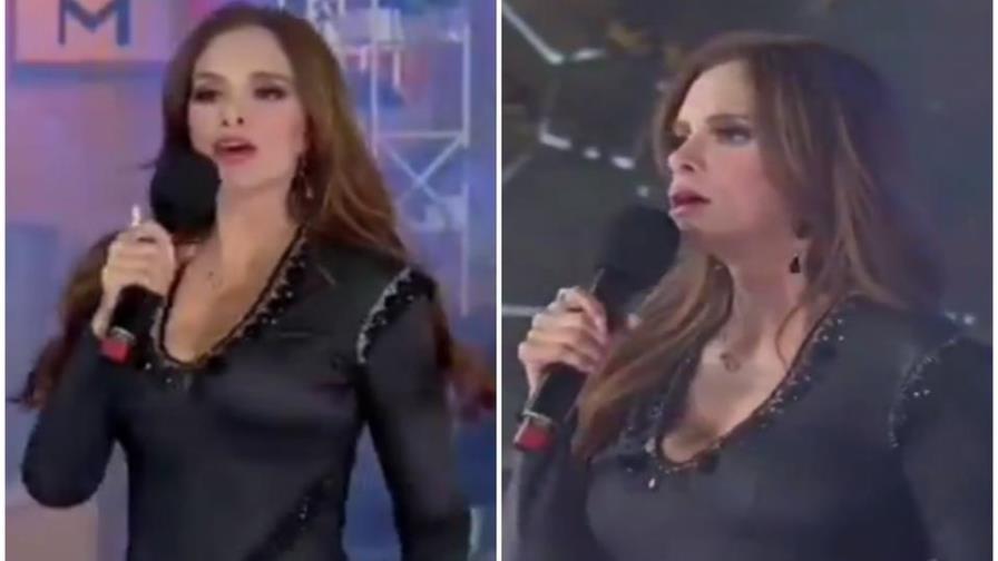 Video |  Fallo técnico expone playback de Lucía Méndez en un programa en vivo