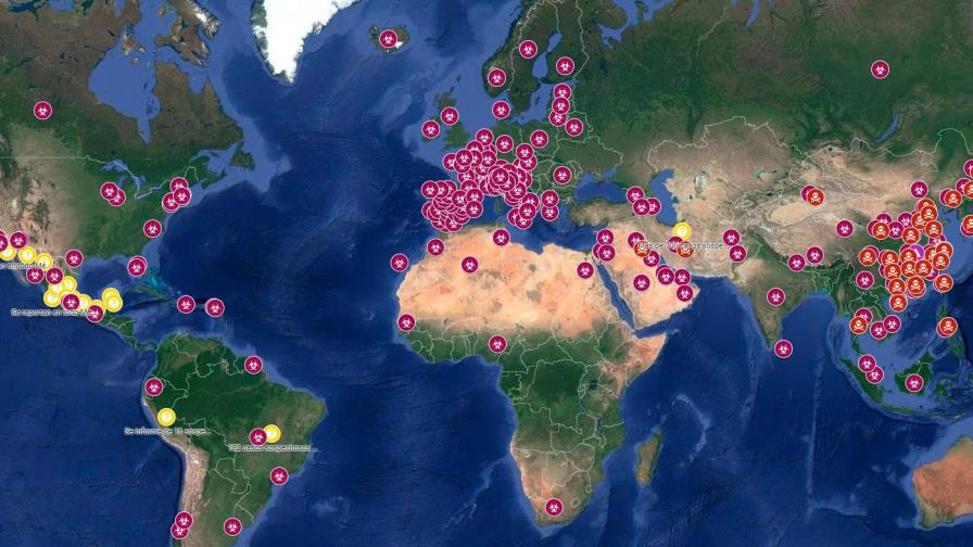 Mapa del coronavirus a nivel mundial 