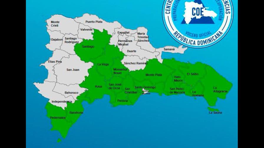 Cinco provincias en alerta amarilla y once en verde por lluvias