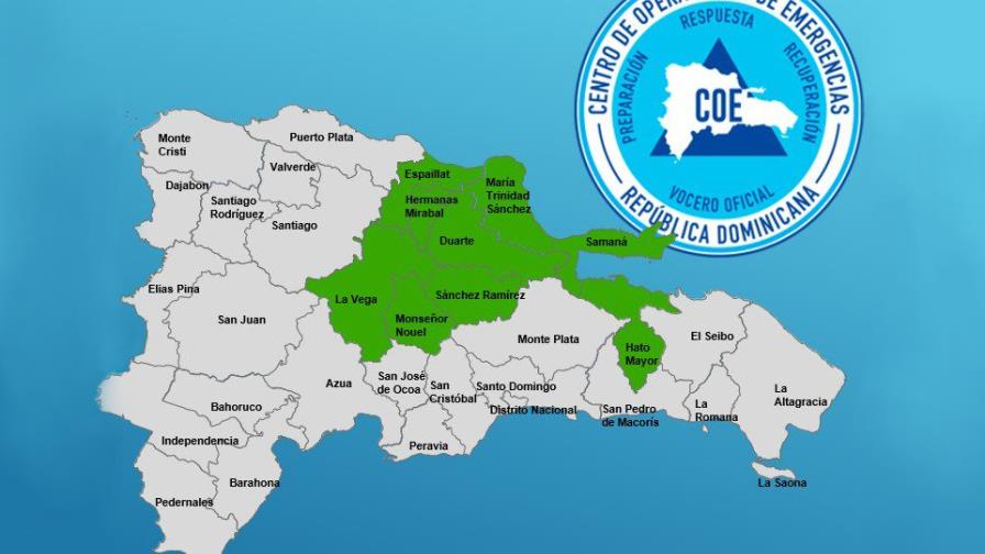 COE pone en alerta verde diez provincias por vaguada