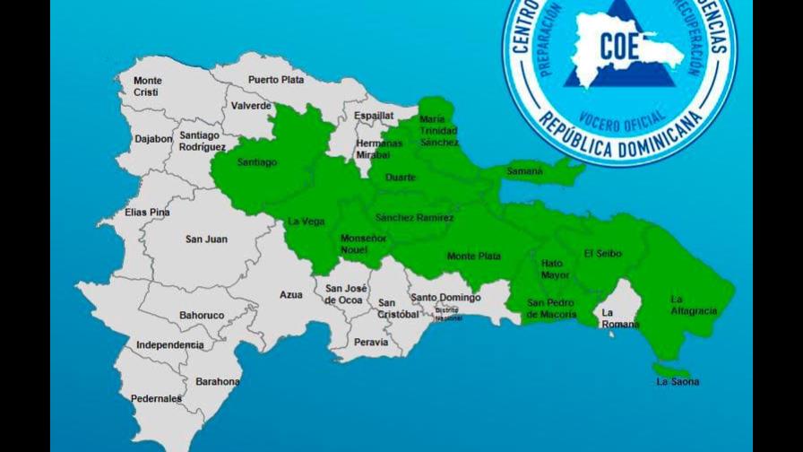 COE amplía a 12 las provincias en alerta verde por paso de Dorian COE amplía a 12 las provincias en alerta verde por paso de Dorian