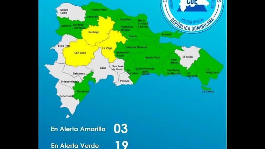 Aumentan a 22 las provincias en alertas por lluvias que han afectado 10 acueductos Aumentan a 22 las provincias en alertas por lluvias que han afectado 10 acueductos