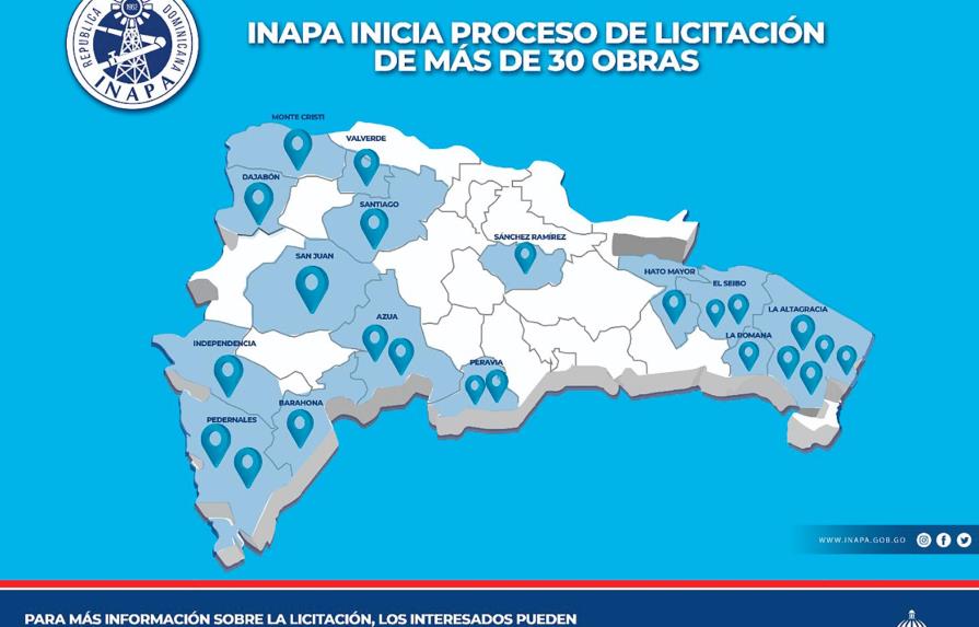 El Inapa inicia proceso de licitación de más de 30 obras  