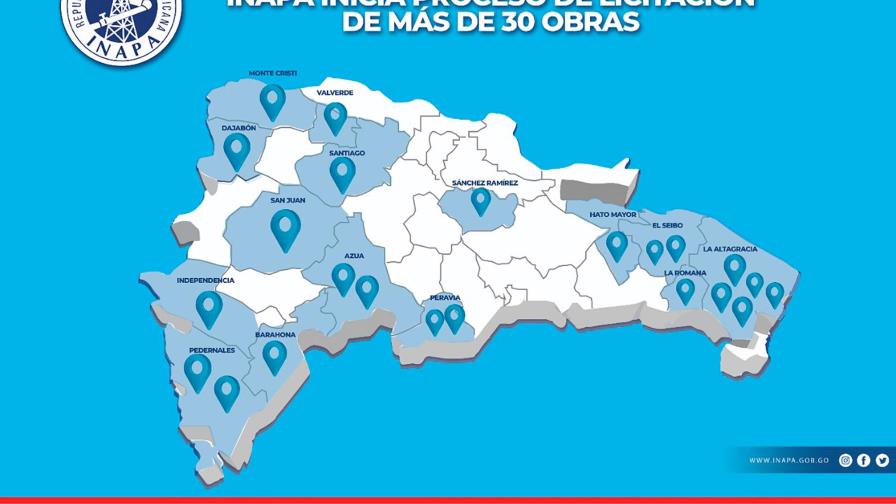 El Inapa inicia proceso de licitación de más de 30 obras El Inapa inicia proceso de licitación de más de 30 obras