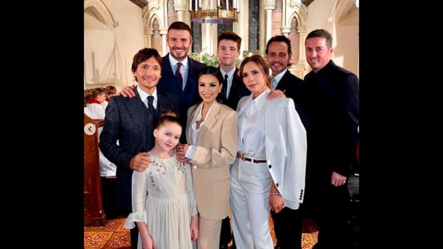 Marc Anthony y Eva Longoria se convierten en padrinos de los hijos de David y Victoria Beckham 