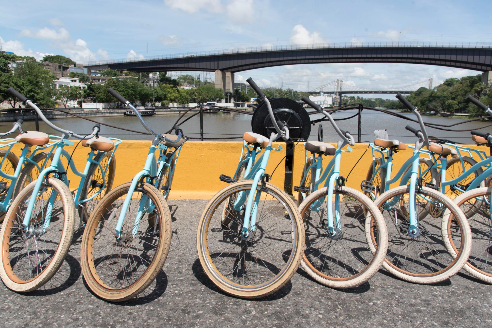 Algunas de las bicicletas usadas ayer