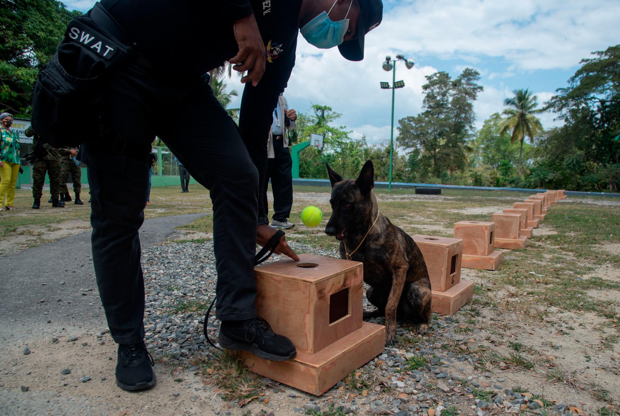 La Unidad Canina, siempre presta para entrar en acción.  