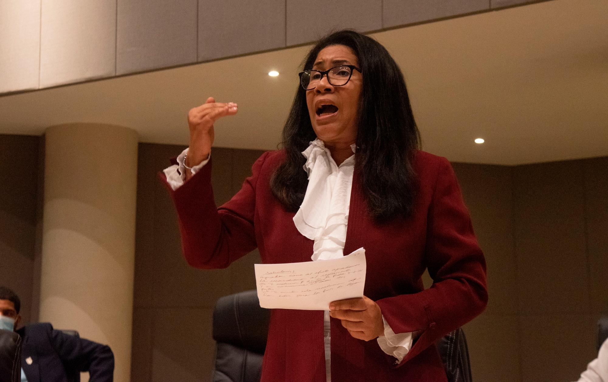 Evelin Fernández, vocera del bloque de regidores del PRM