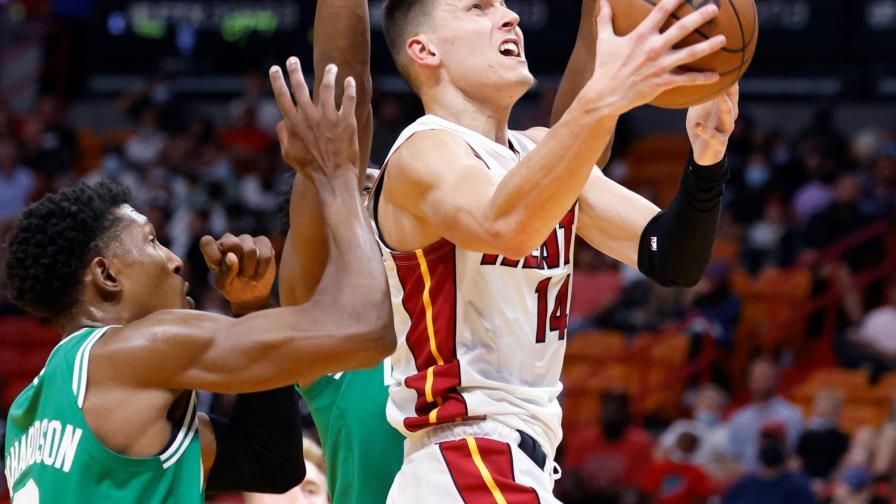 Herro anota 29 puntos y Heat dominan a Celtics en final pretemporada