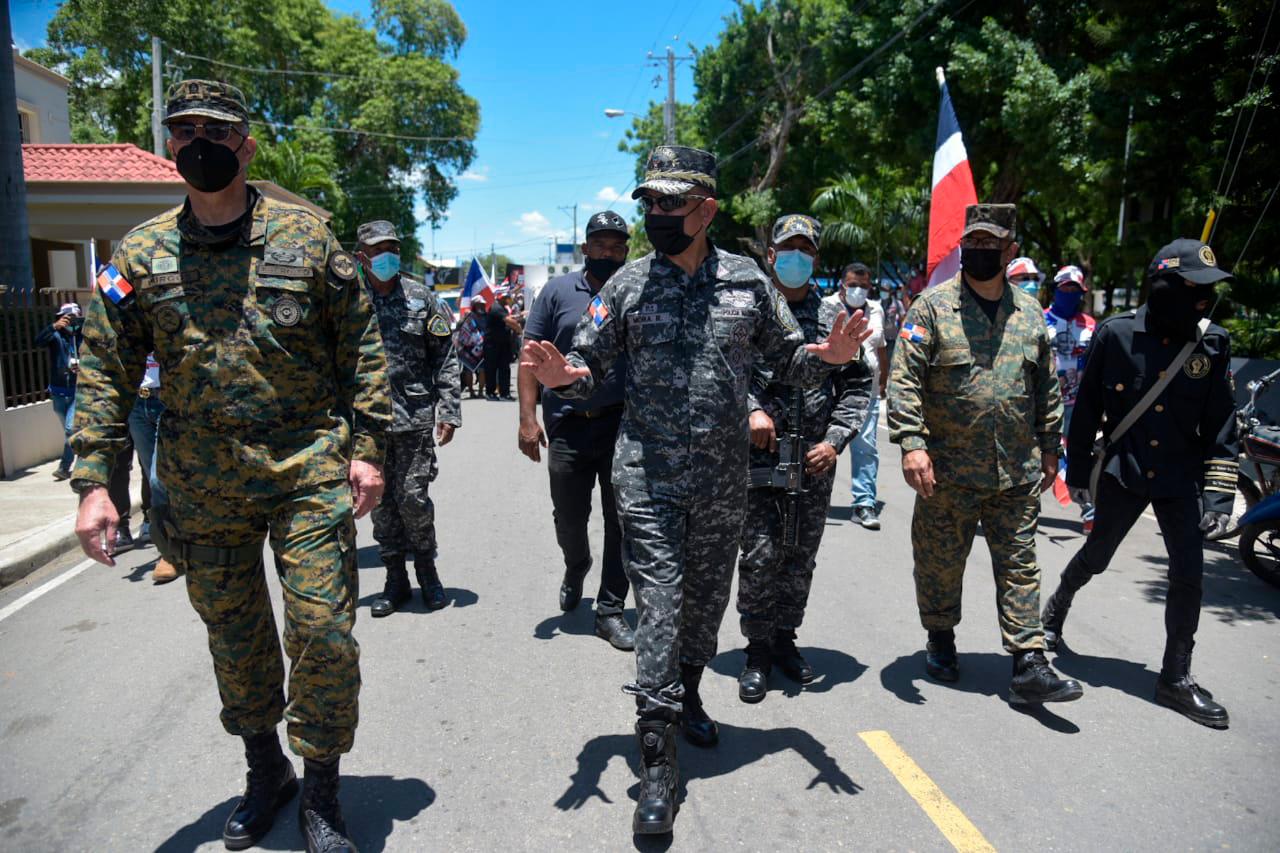 Miembros del Ejército custodiaron la actividad. 