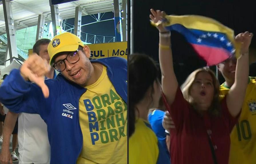 Tras empate, hinchas de Brasil decepcionados y venezolanos de festejo