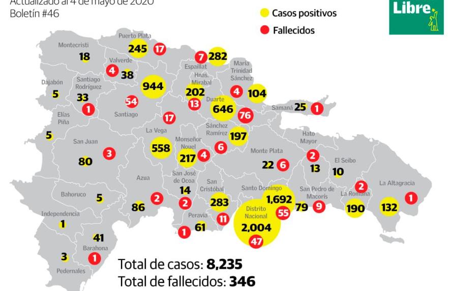 Doce municipios concentran el 80% de los casos de coronavirus en el país