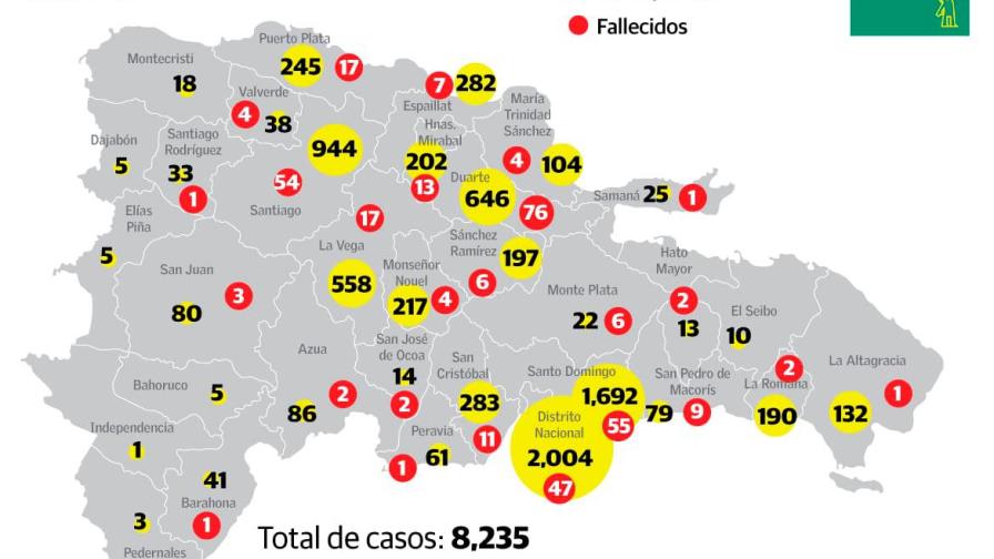 Doce municipios concentran el 80% de los casos de coronavirus en el país