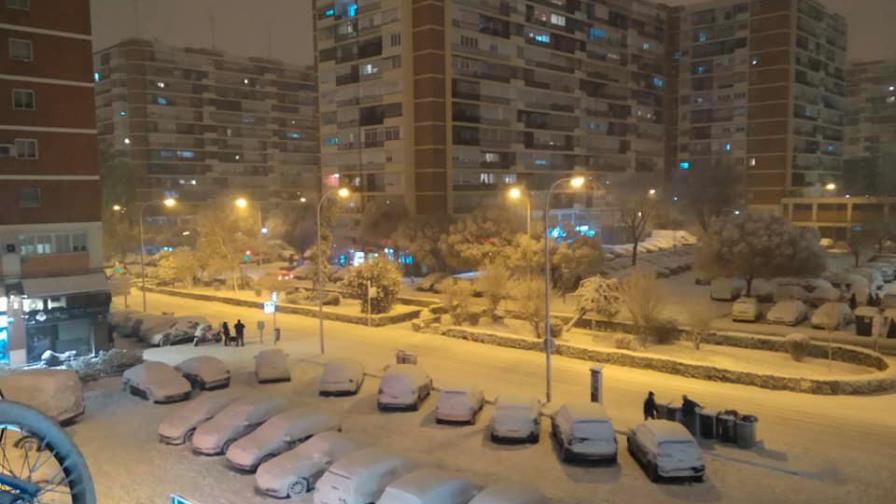 Dominicanos maravillados con nevada histórica en centro de España