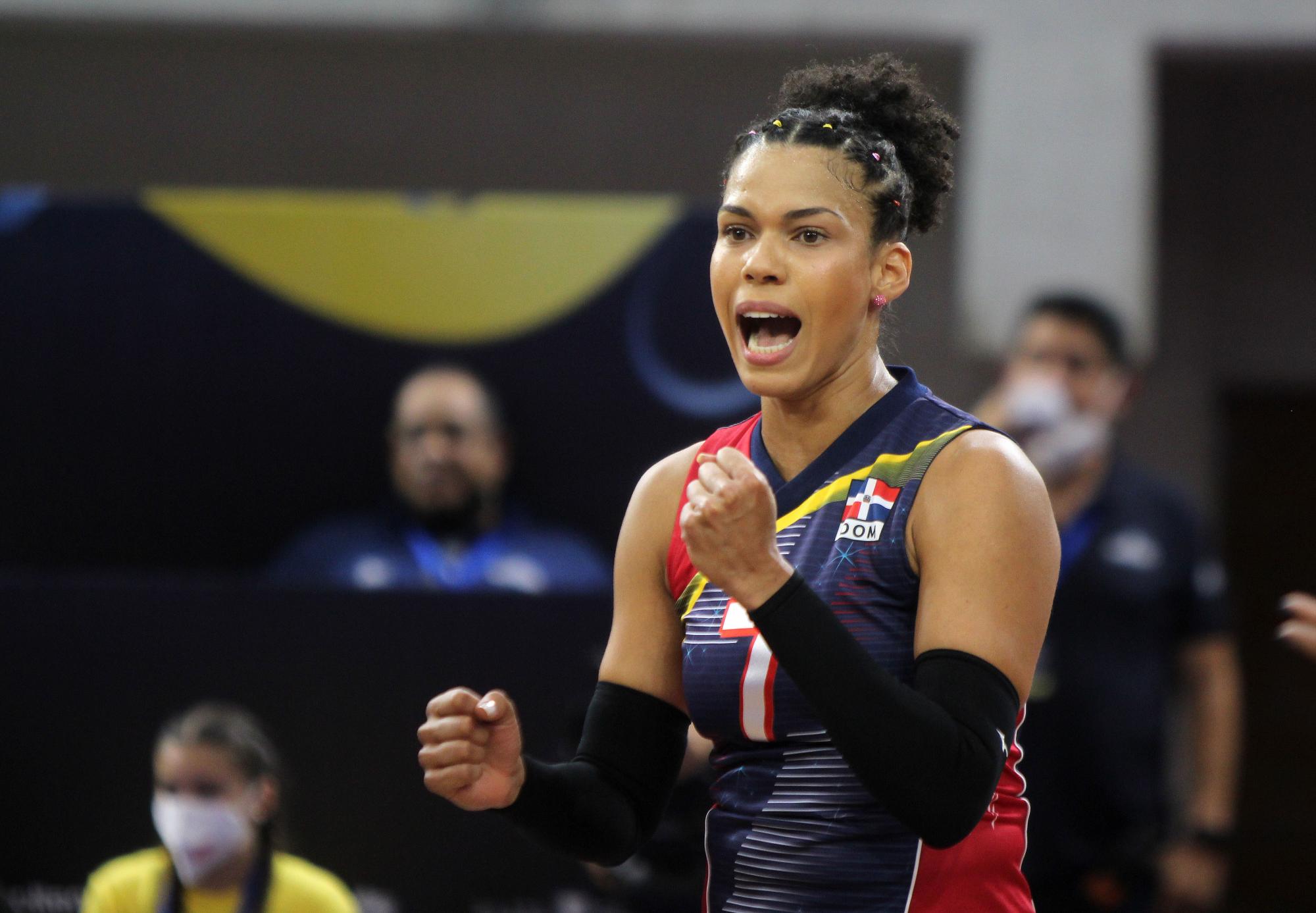 Niverka Marte celebra el triunfo ante Costa Rica. (Fuente externa)