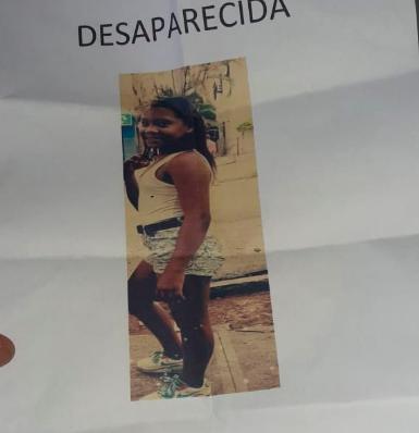 Adolescente de 13 años está desaparecida