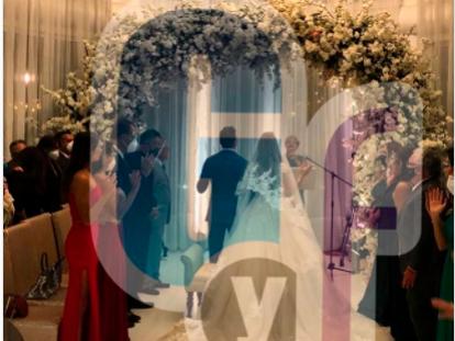 Imagen de la boda de Ninel Conde y Larry Ramos.