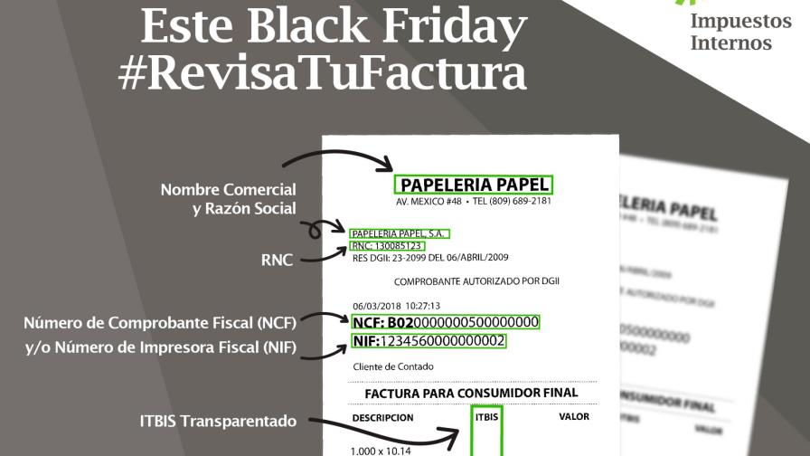 Impuestos Internos recuerda a contribuyentes revisar su factura en este Viernes Negro Impuestos Internos recuerda a contribuyentes revisar su factura en este Viernes Negro