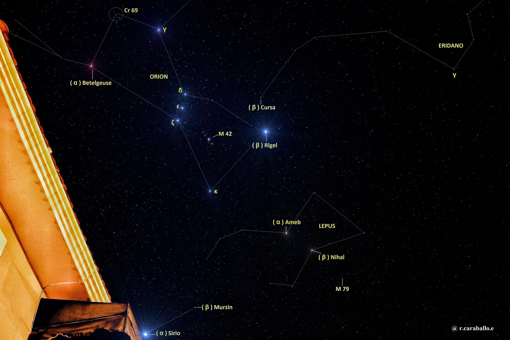 Orión y Lepus.
