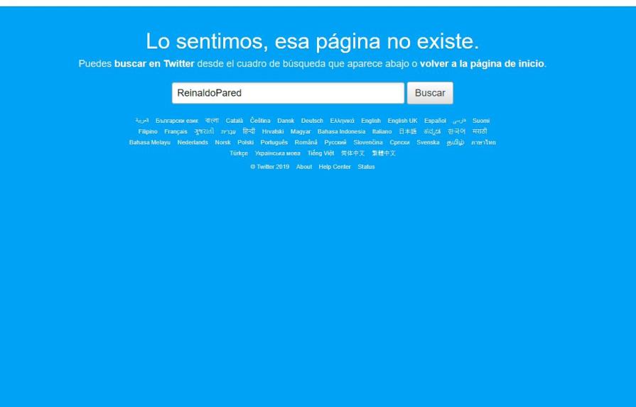 Hackearon la cuenta de Twitter de Reinaldo Pared y le robaron sus datos
