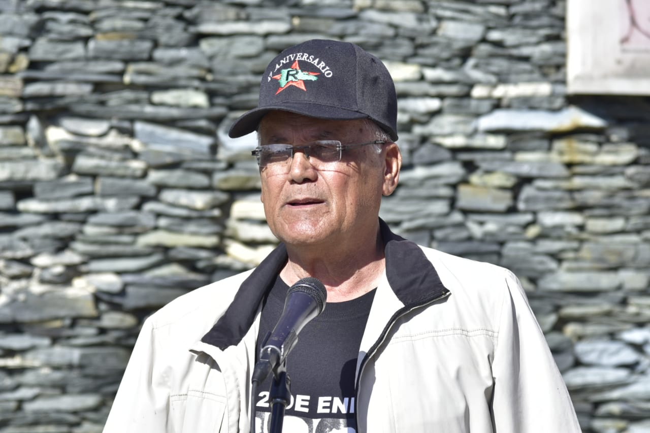 Jose Bujosa Mieses mientras pronunciaba su discurso