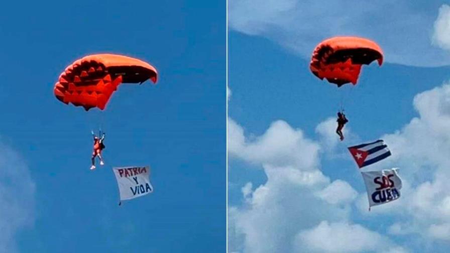 Paracaidistas saltan contra la “dictadura” cubana en Miami