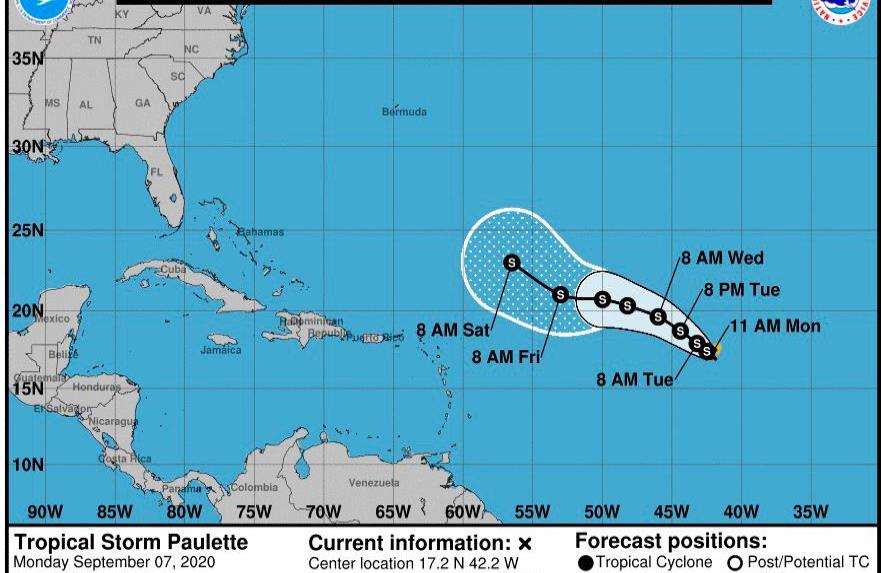 Se forma la tormenta tropical Paulette, que avanza hacia el Caribe