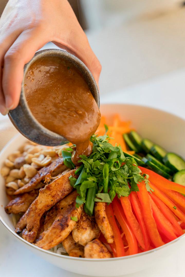 Peanut Satay Chicken Salad.