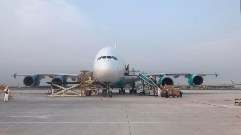 Esta es la primera vez que un Airbus A380 viene a la  República Dominicana.