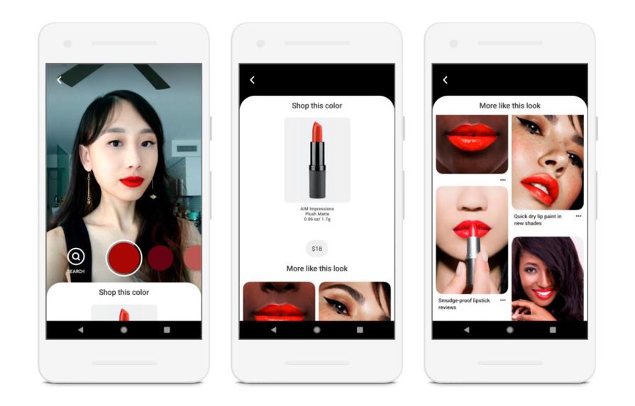 Pinterest lanza una función virtual que te permitirá probarte maquillaje 