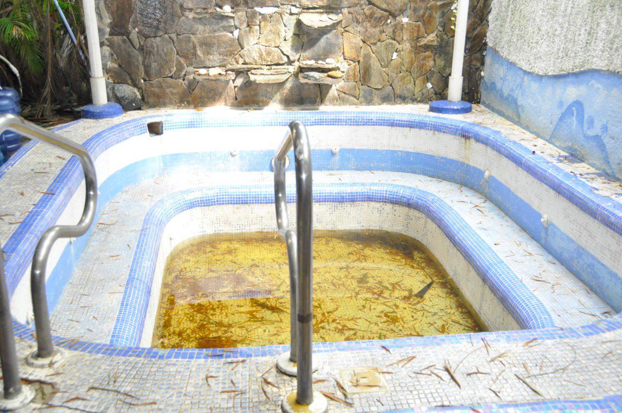 En la parte trasera del establecimiento se encontró una piscina con criaderos de vectores. 