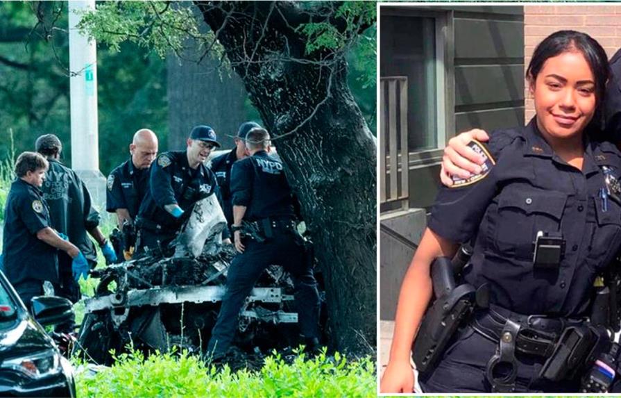 Un oficial y su acompañante, ambos de origen dominicano, murieron quemados en un accidente
