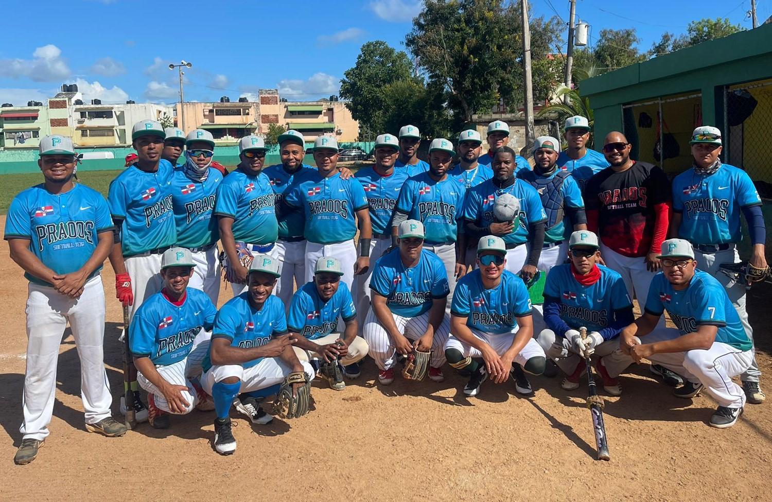 Los Prados del Cachón, equipo de la categoría Superior, que compite en el XVI torneo de ligas de la provincia Santo Domingo, en su versión 2021. (Fuente externa)