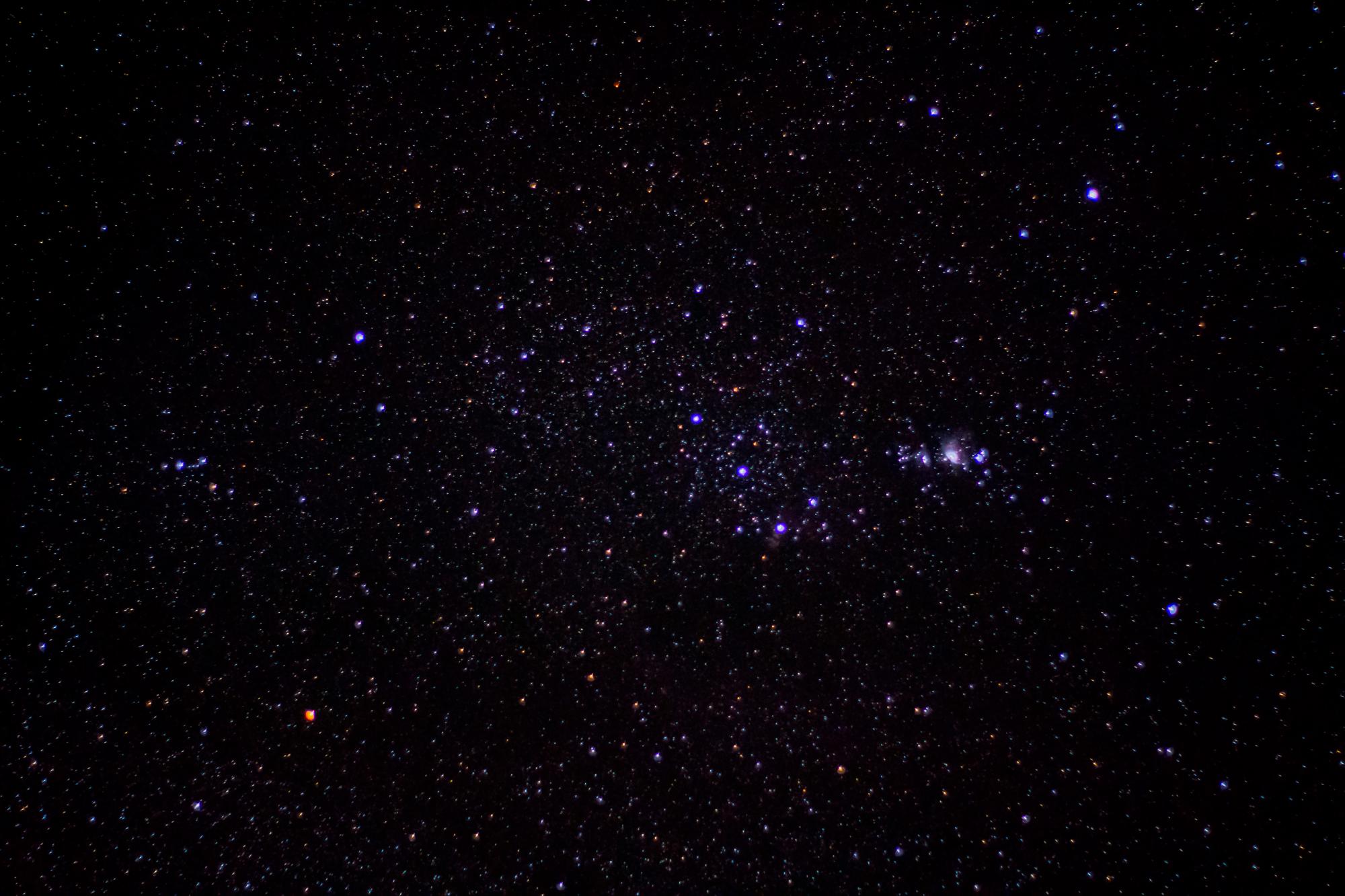 Principales estrellas de Orión.